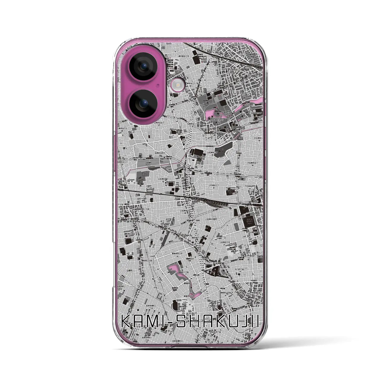 【上石神井(東京都)】地図柄iPhoneケース(クリアタイプ)