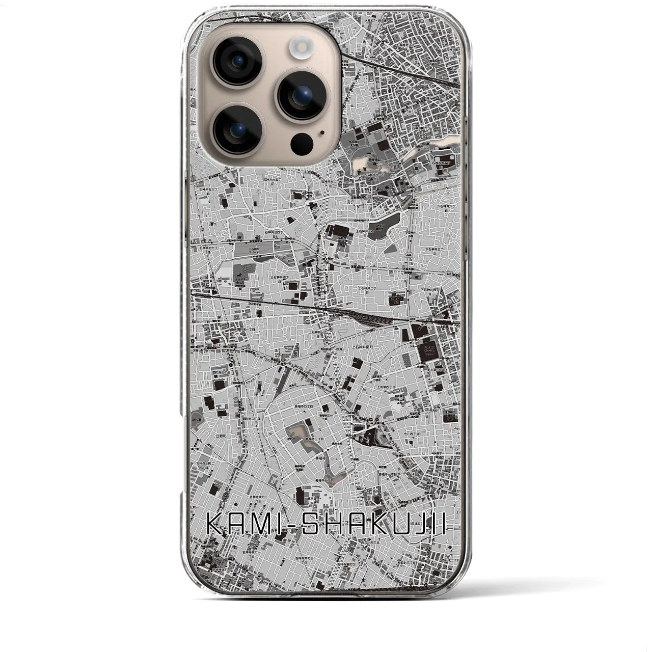 【上石神井(東京都)】地図柄iPhoneケース(クリアタイプ)