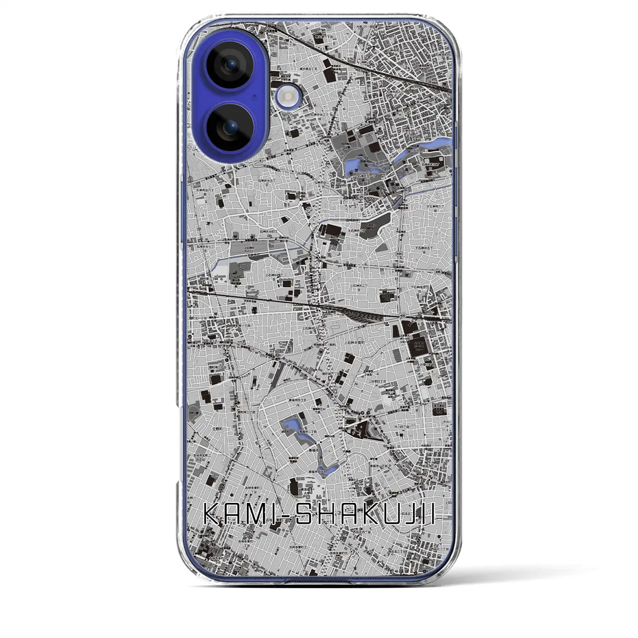 【上石神井(東京都)】地図柄iPhoneケース(クリアタイプ)