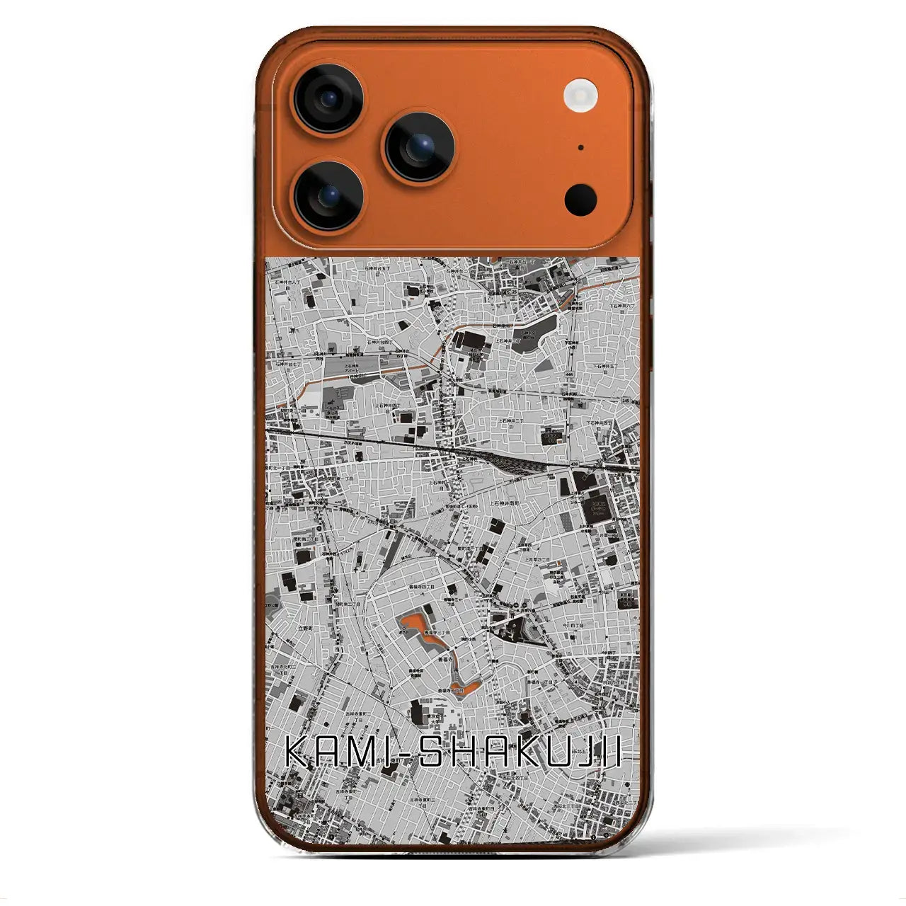 【上石神井(東京都)】地図柄iPhoneケース(クリアタイプ)