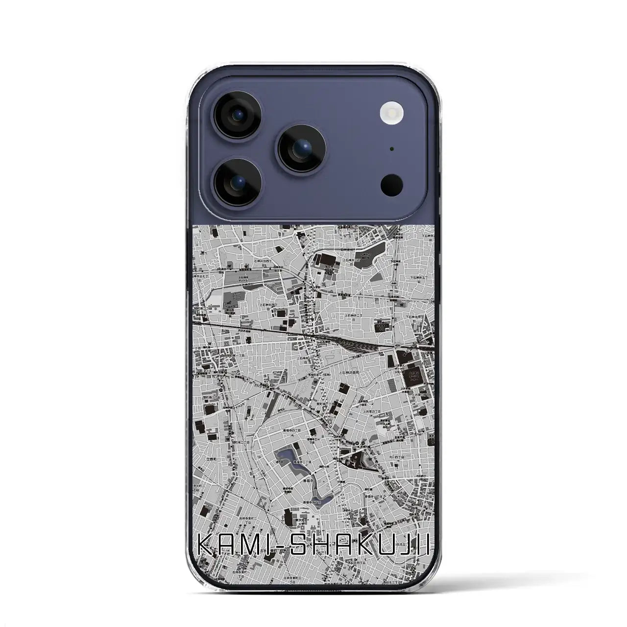 【上石神井(東京都)】地図柄iPhoneケース(クリアタイプ)