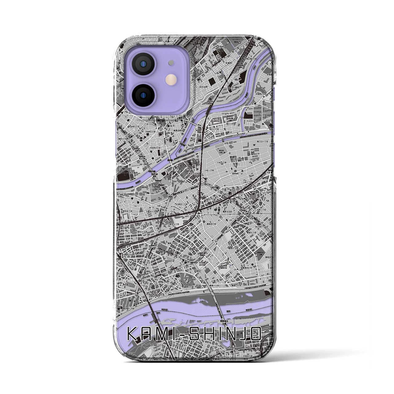 【上新庄(大阪府)】地図柄iPhoneケース(クリアタイプ)