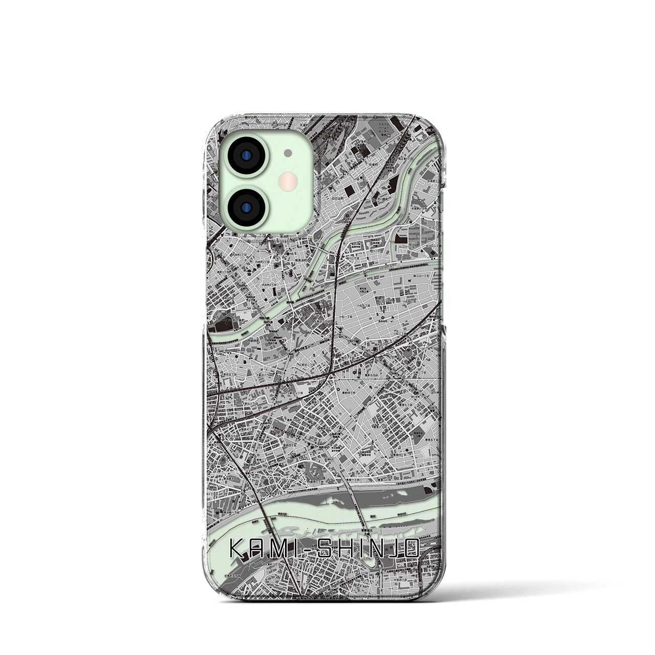 【上新庄(大阪府)】地図柄iPhoneケース(クリアタイプ)