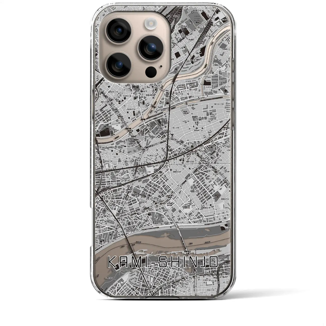 【上新庄(大阪府)】地図柄iPhoneケース(クリアタイプ)