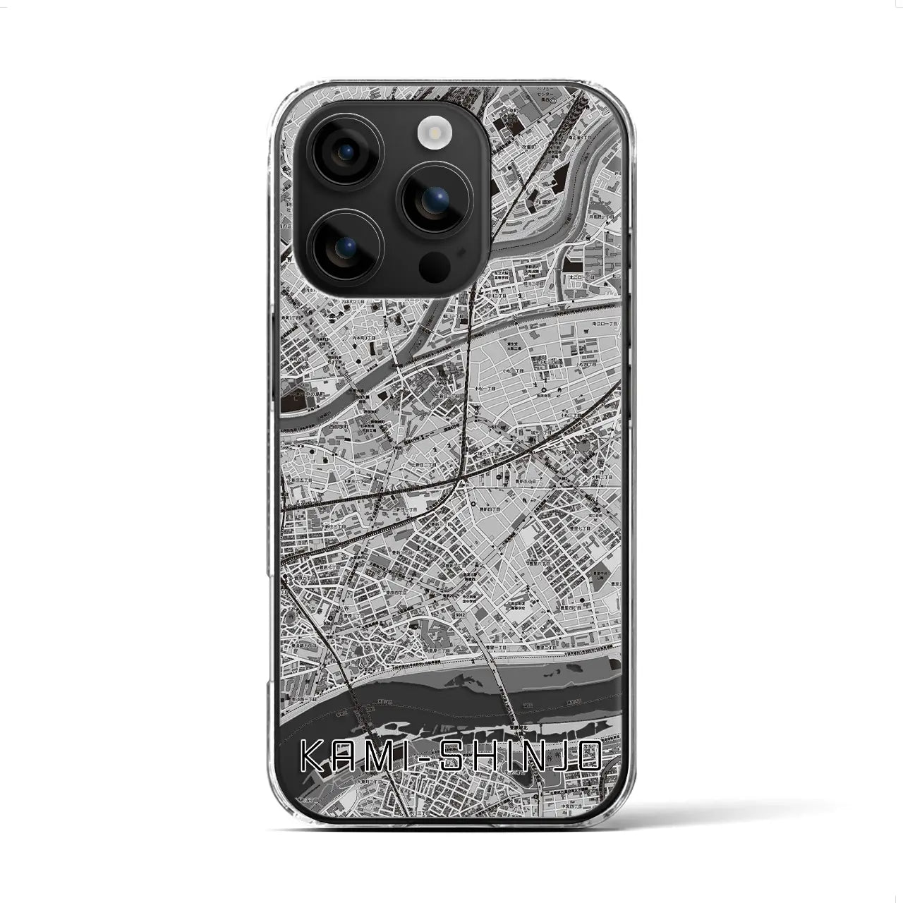 【上新庄(大阪府)】地図柄iPhoneケース(クリアタイプ)