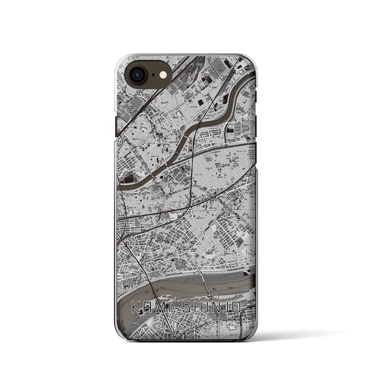 【上新庄(大阪府)】地図柄iPhoneケース(クリアタイプ)