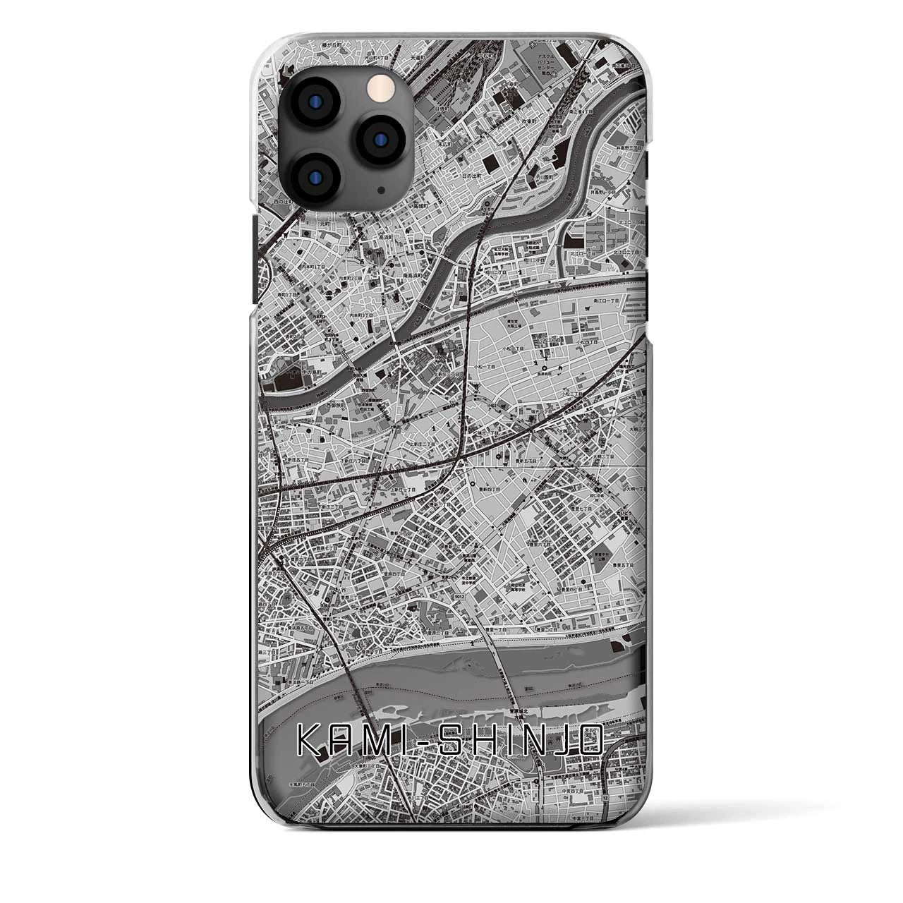 【上新庄(大阪府)】地図柄iPhoneケース(クリアタイプ)