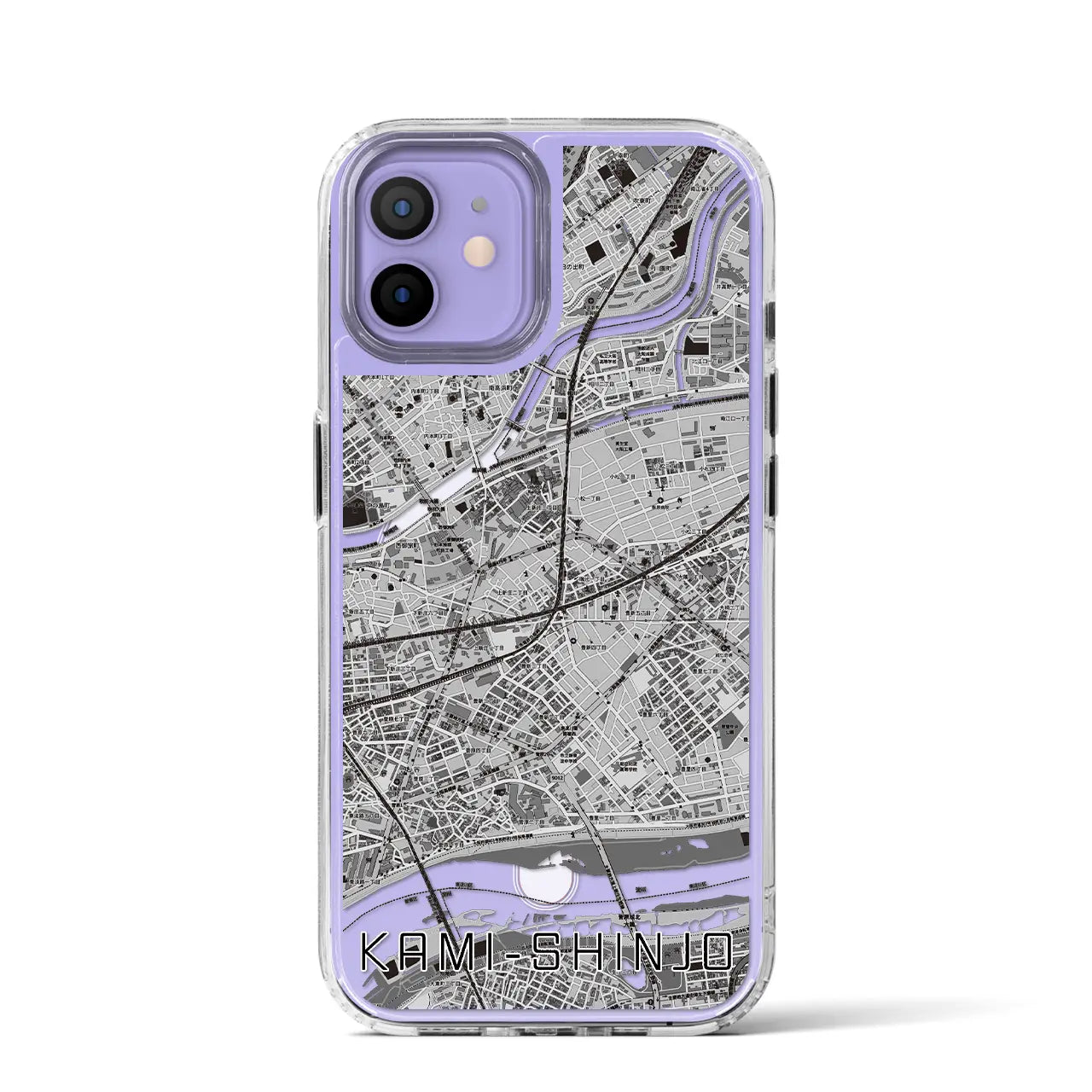 【上新庄(大阪府)】地図柄iPhoneケース(MagSafeタイプ)
