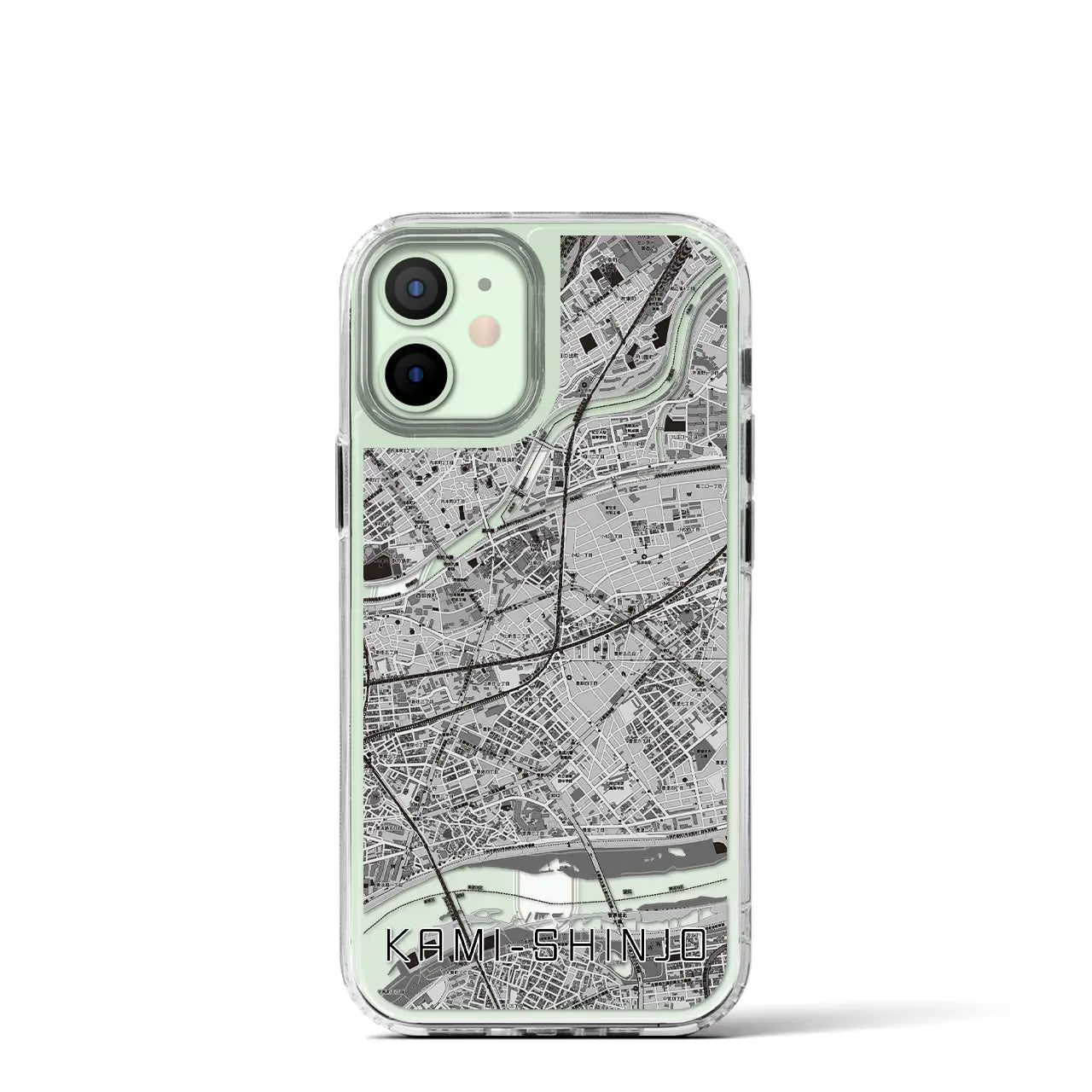 【上新庄(大阪府)】地図柄iPhoneケース(MagSafeタイプ)