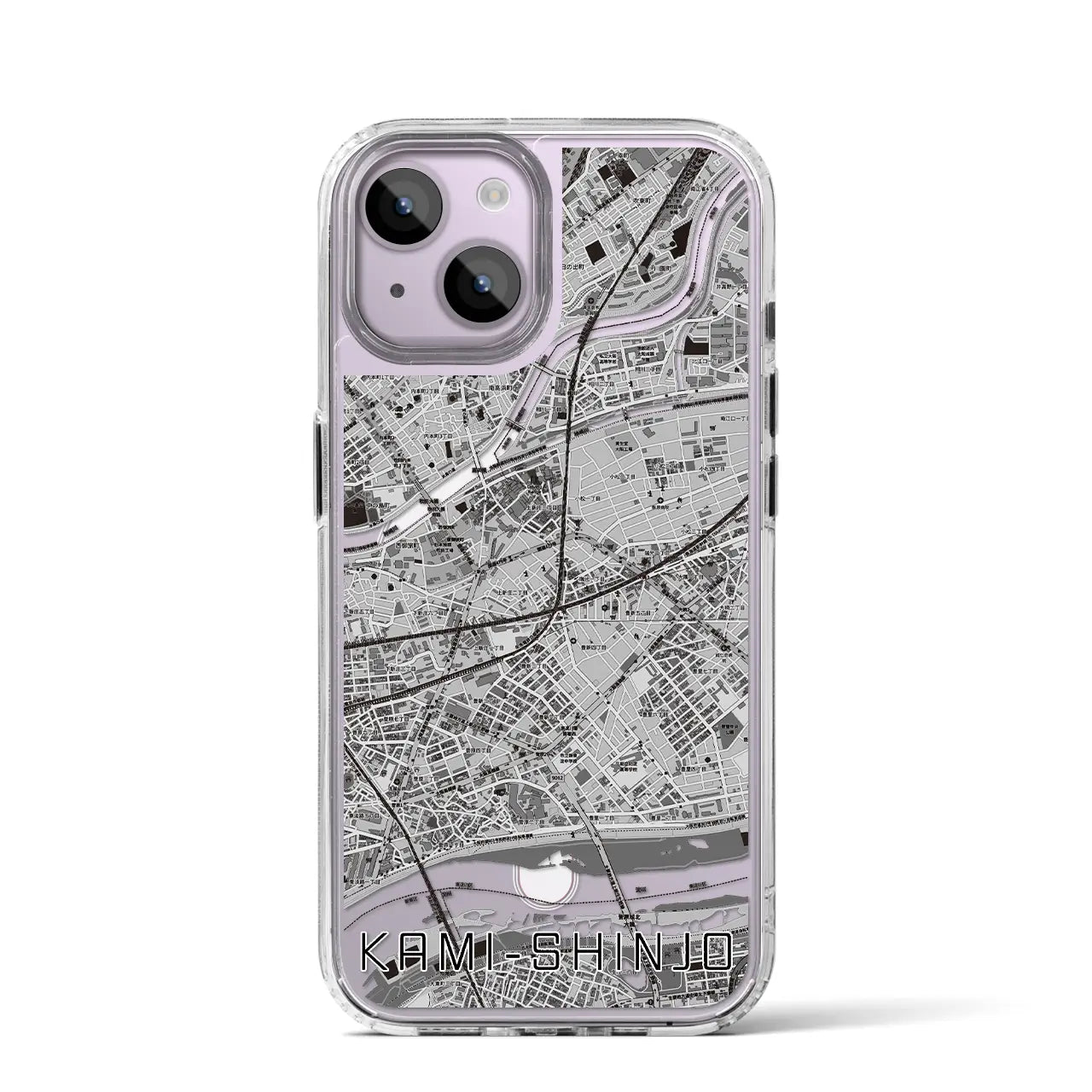 【上新庄(大阪府)】地図柄iPhoneケース(MagSafeタイプ)