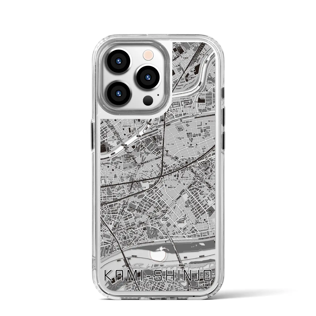 【上新庄(大阪府)】地図柄iPhoneケース(MagSafeタイプ)