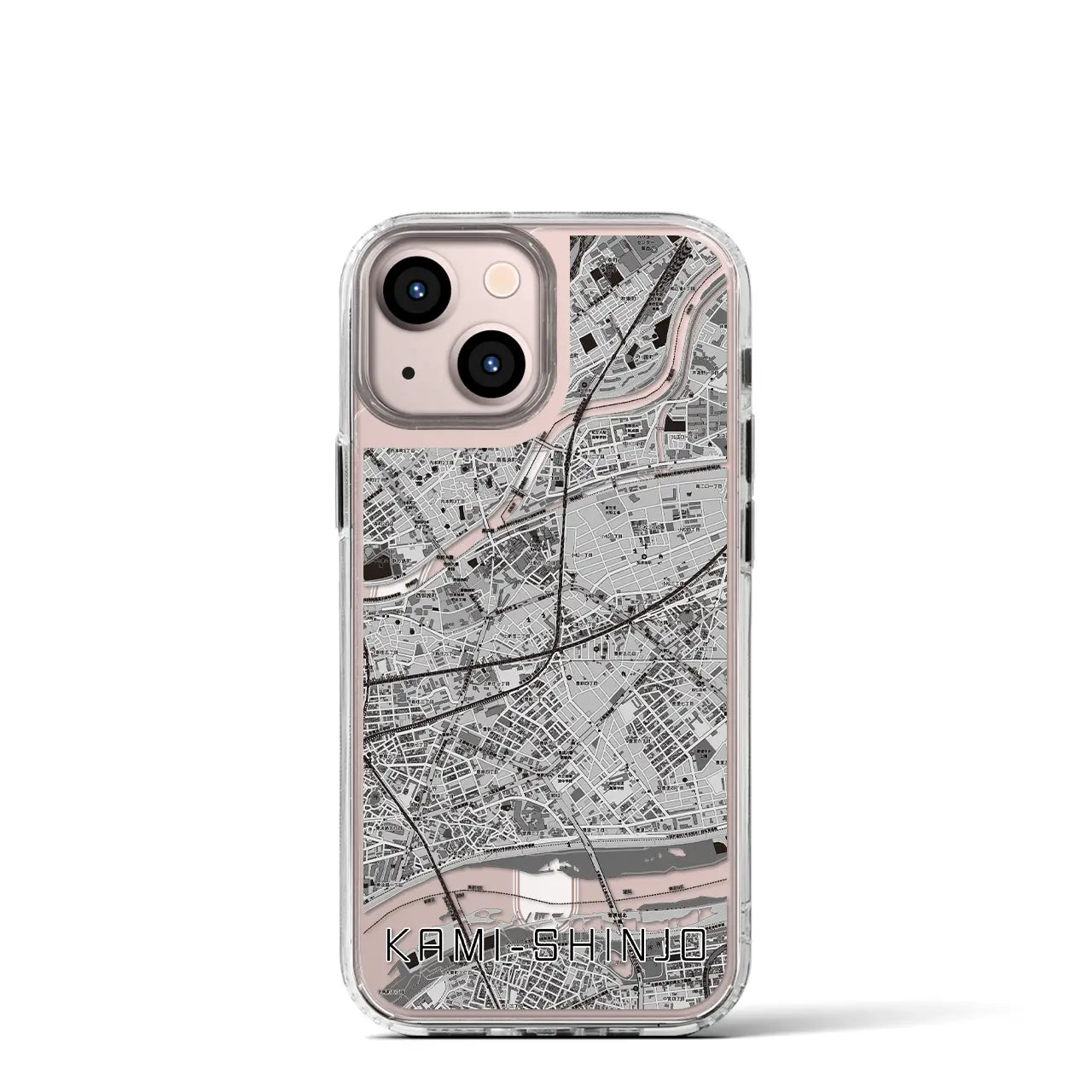 【上新庄(大阪府)】地図柄iPhoneケース(MagSafeタイプ)