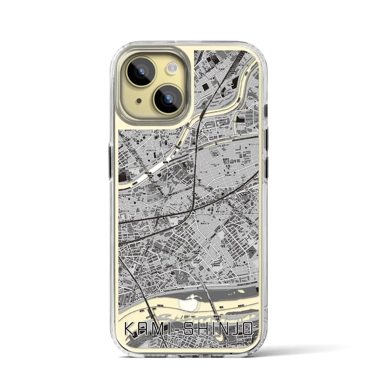 【上新庄(大阪府)】地図柄iPhoneケース(MagSafeタイプ)