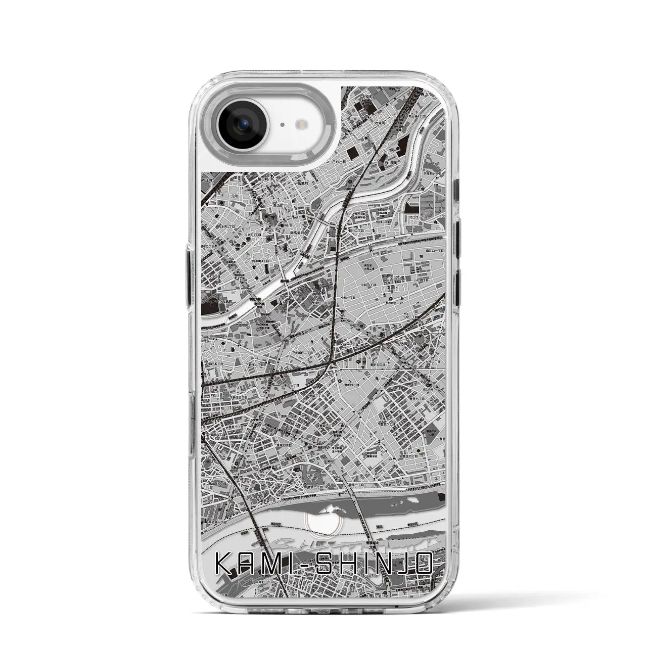 【上新庄(大阪府)】地図柄iPhoneケース(MagSafeタイプ)