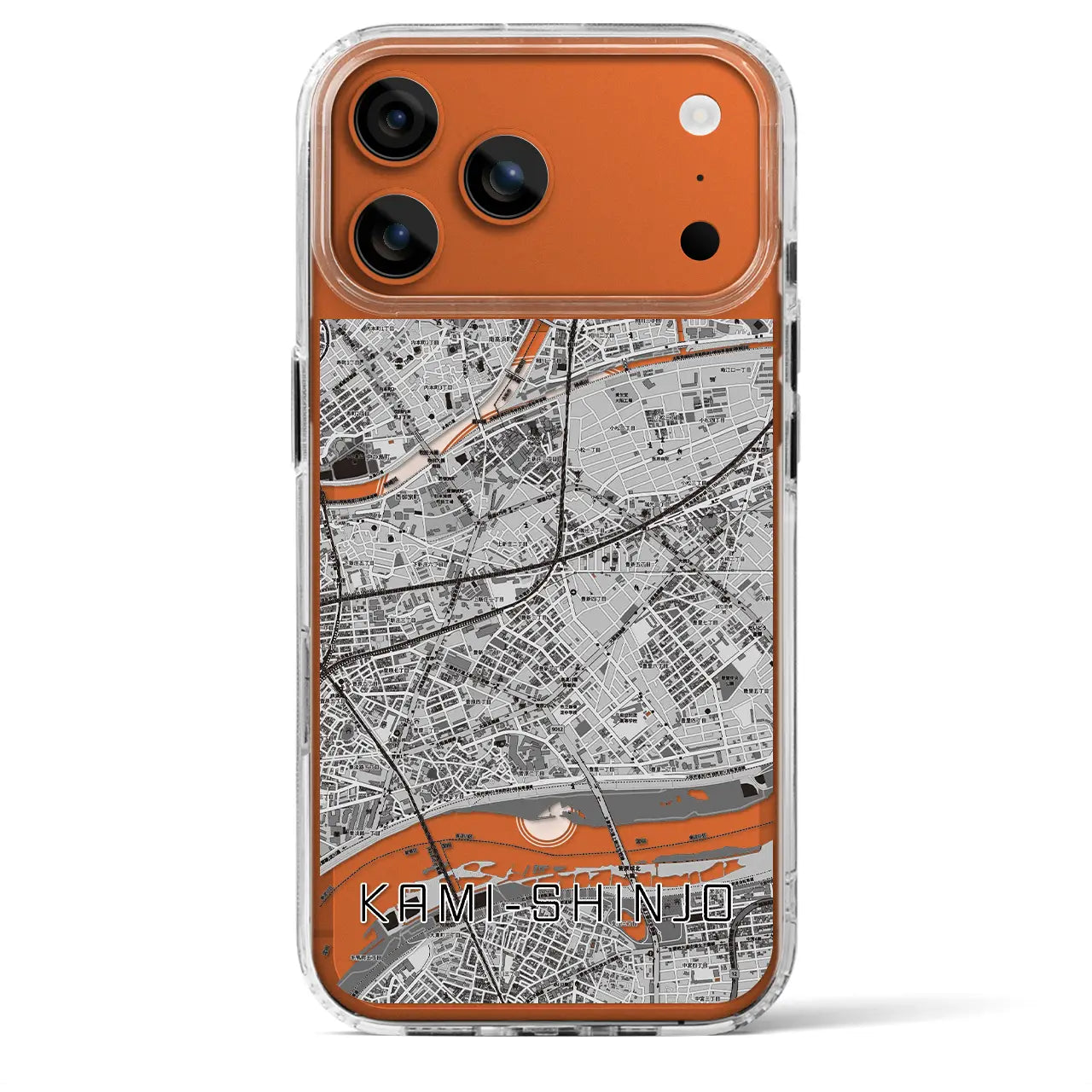 【上新庄(大阪府)】地図柄iPhoneケース(MagSafeタイプ)