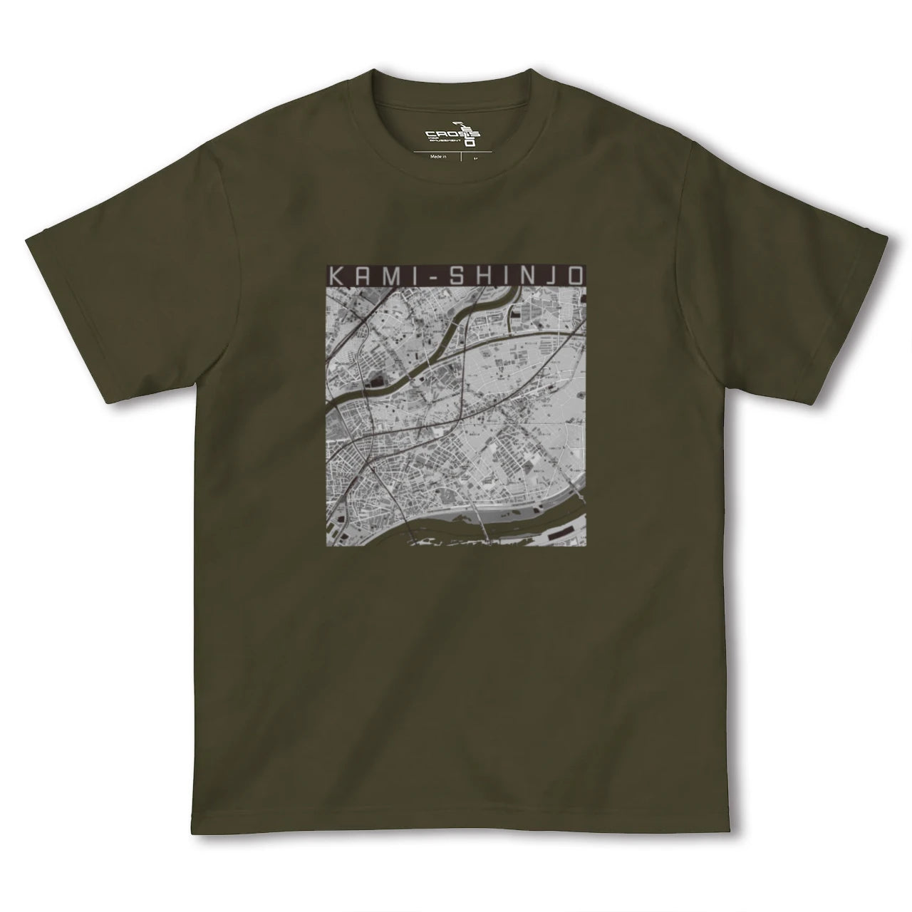 【上新庄(大阪府)】地図柄ヘビーウェイトTシャツ