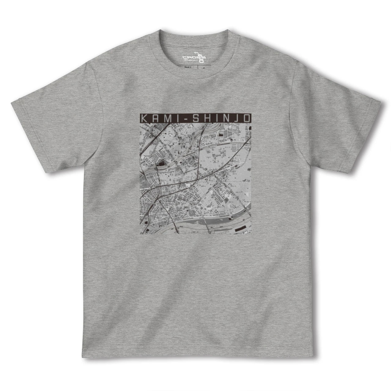 【上新庄(大阪府)】地図柄ヘビーウェイトTシャツ