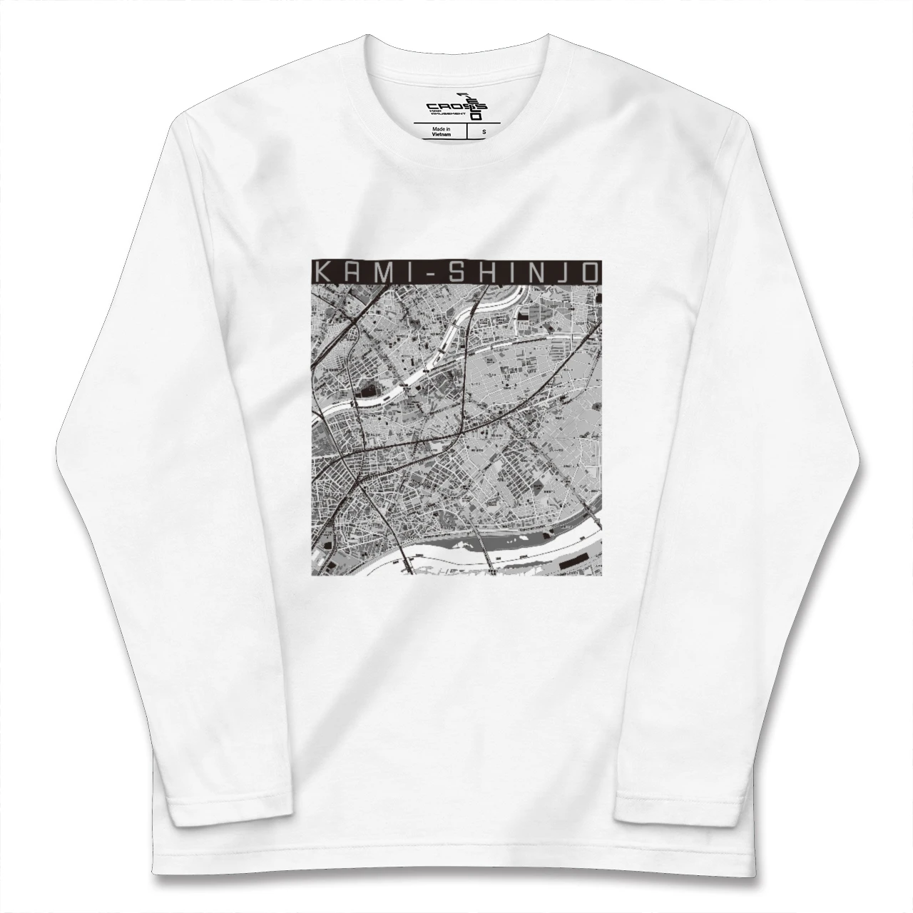 【上新庄(大阪府)】地図柄ロングスリーブTシャツ