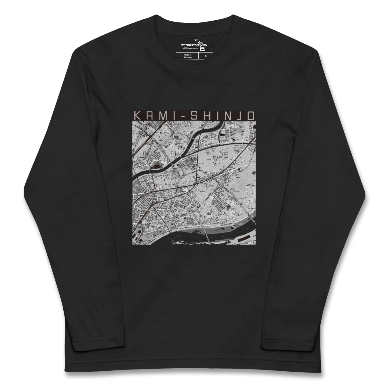 【上新庄(大阪府)】地図柄ロングスリーブTシャツ