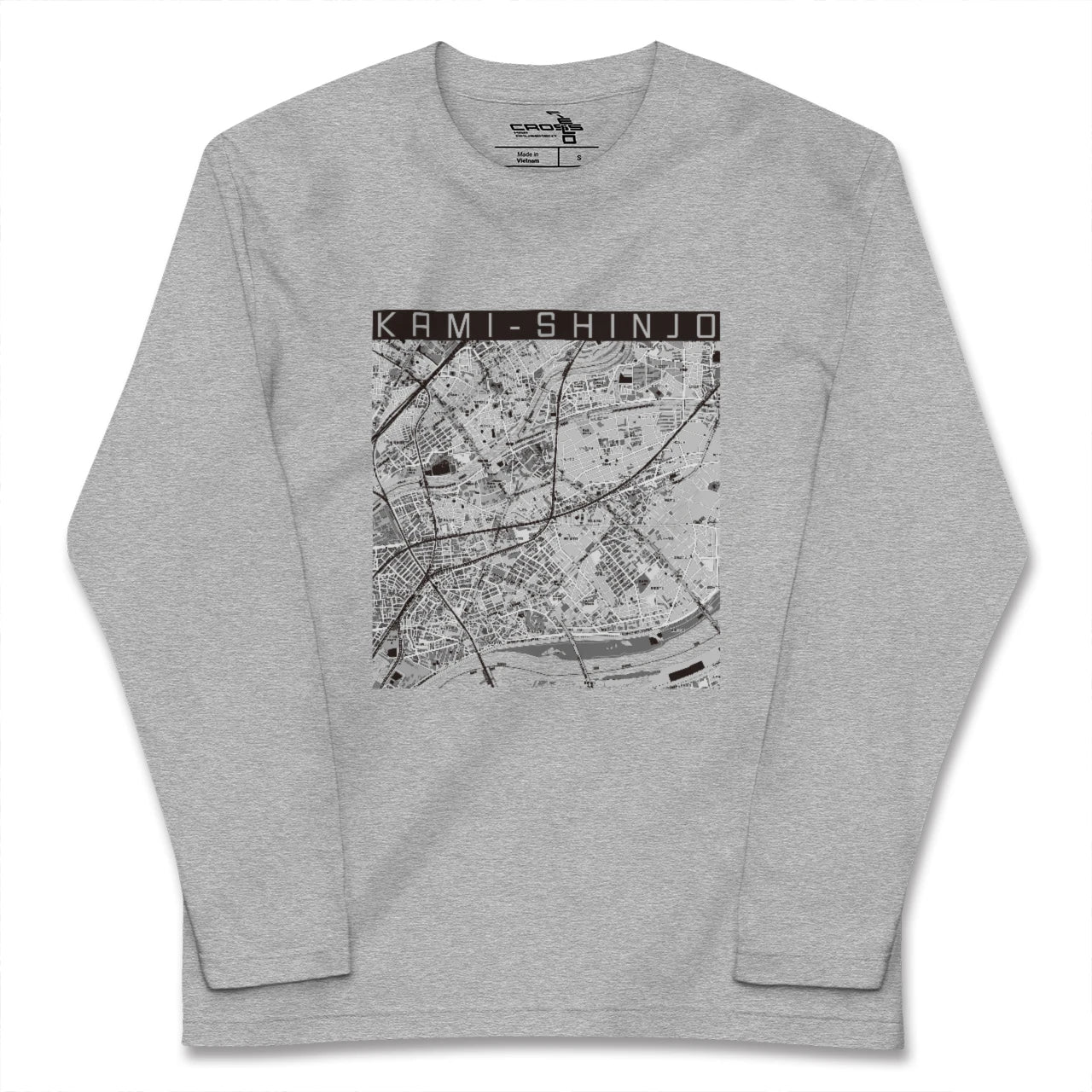 【上新庄(大阪府)】地図柄ロングスリーブTシャツ