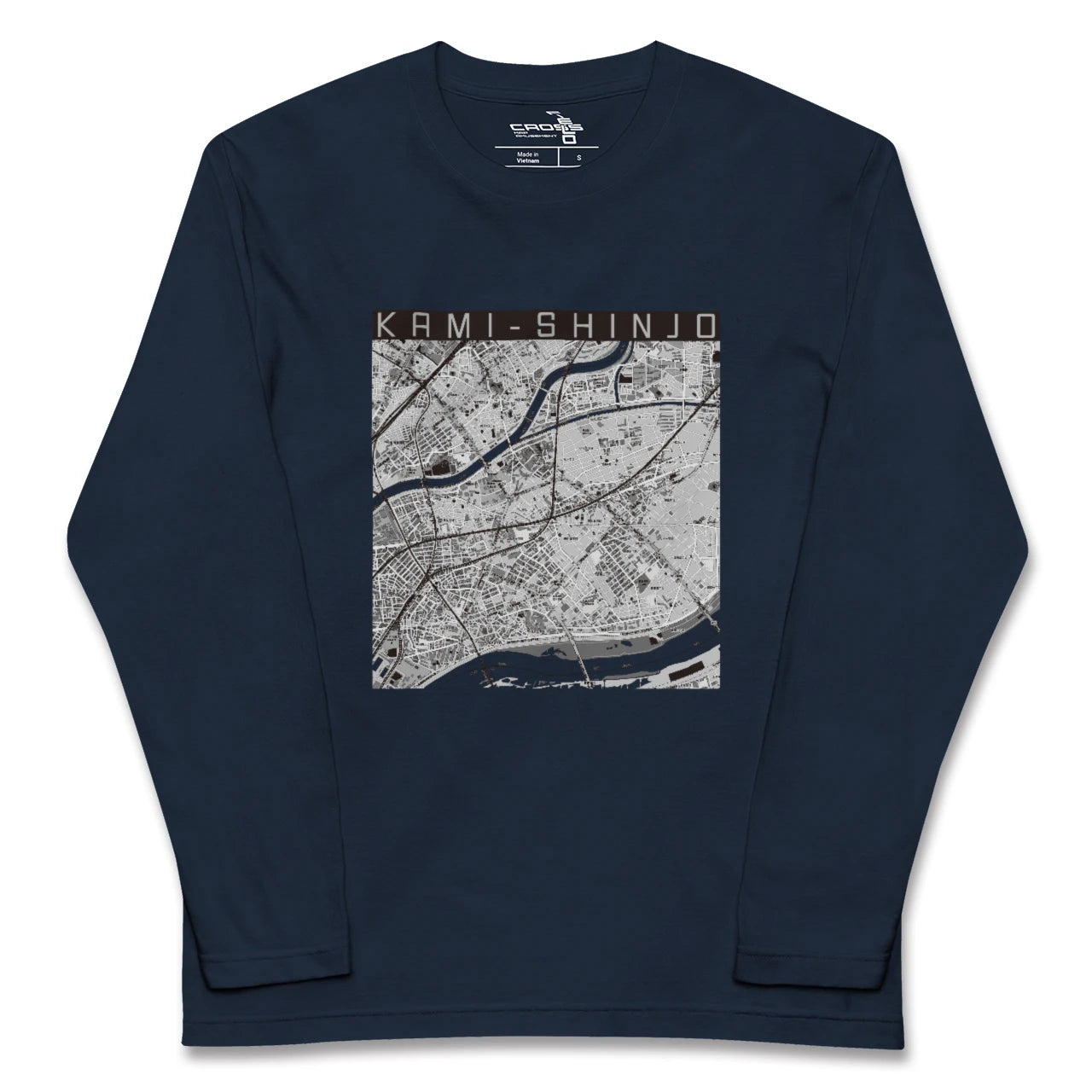 【上新庄(大阪府)】地図柄ロングスリーブTシャツ