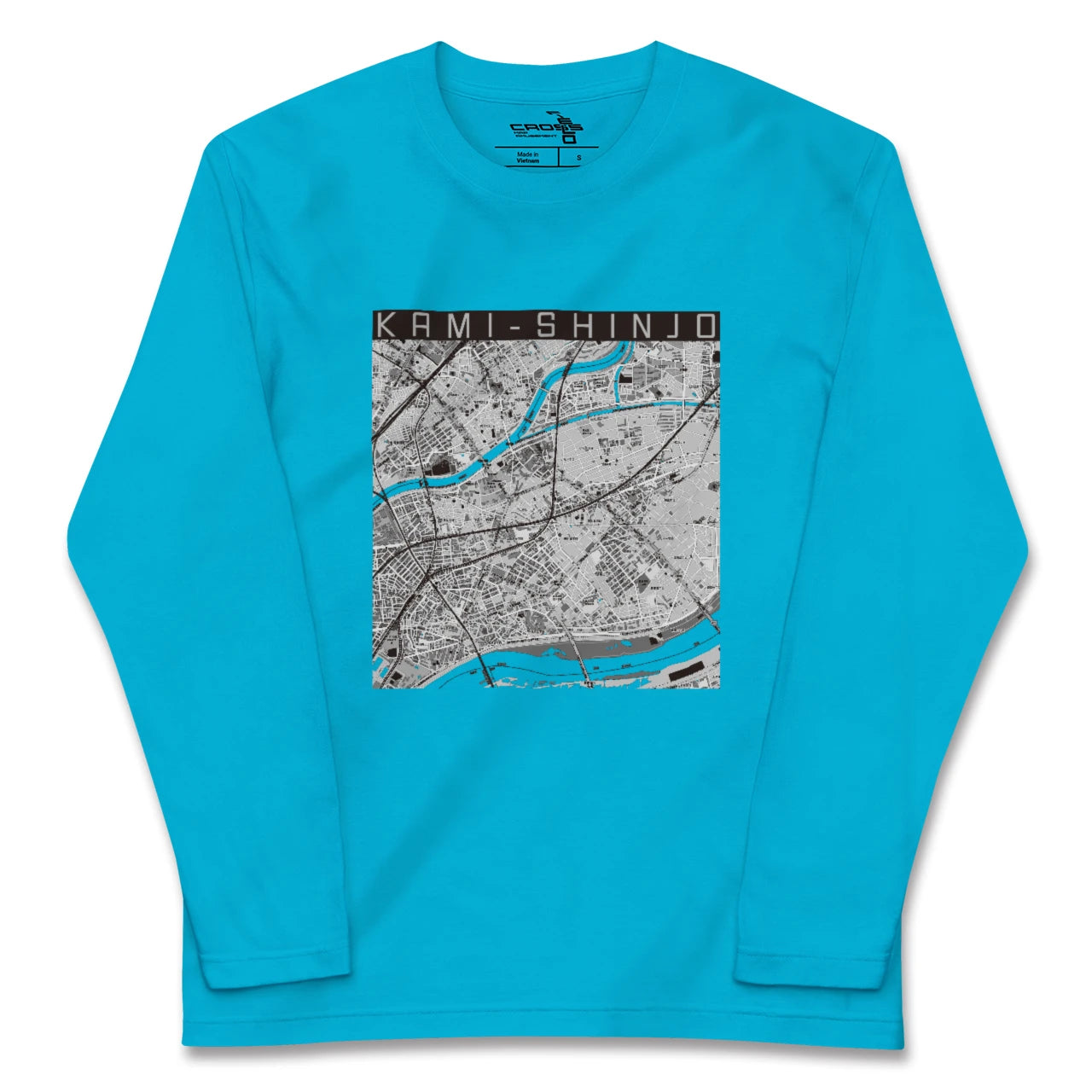 【上新庄(大阪府)】地図柄ロングスリーブTシャツ