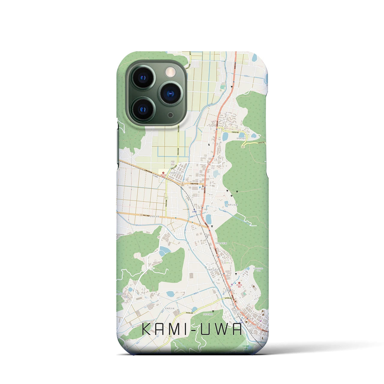 【上宇和(愛媛県)】地図柄iPhoneケース(バックカバータイプ)