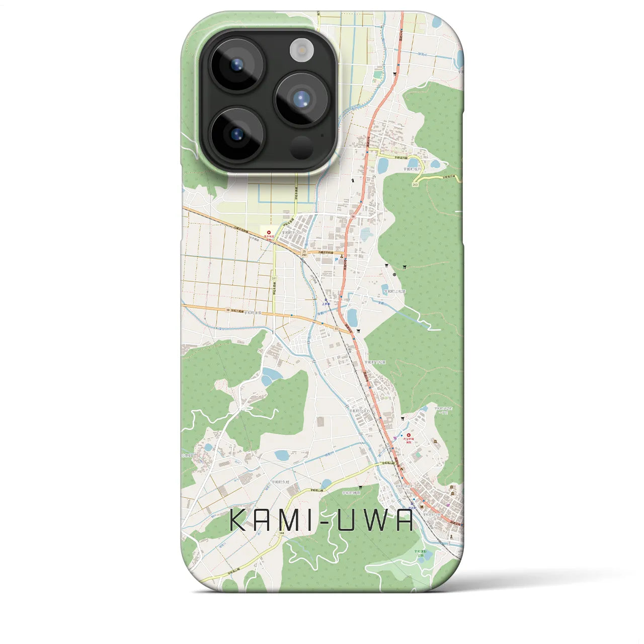 【上宇和(愛媛県)】地図柄iPhoneケース(バックカバータイプ)