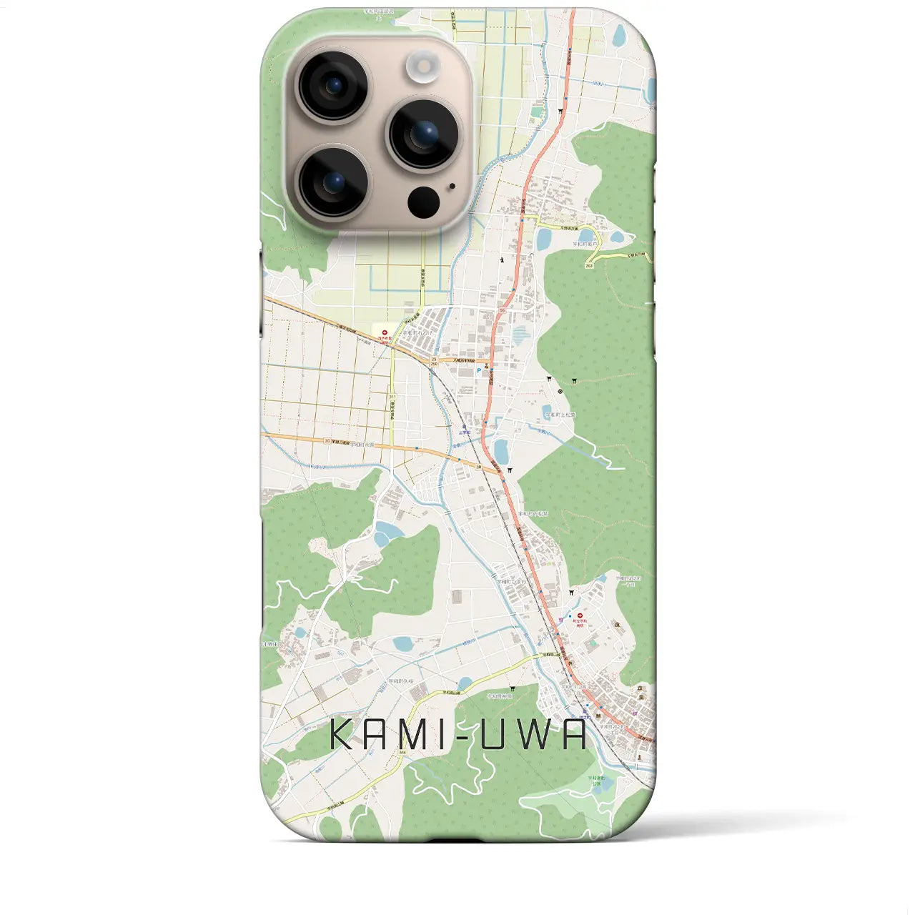 【上宇和(愛媛県)】地図柄iPhoneケース(バックカバータイプ)