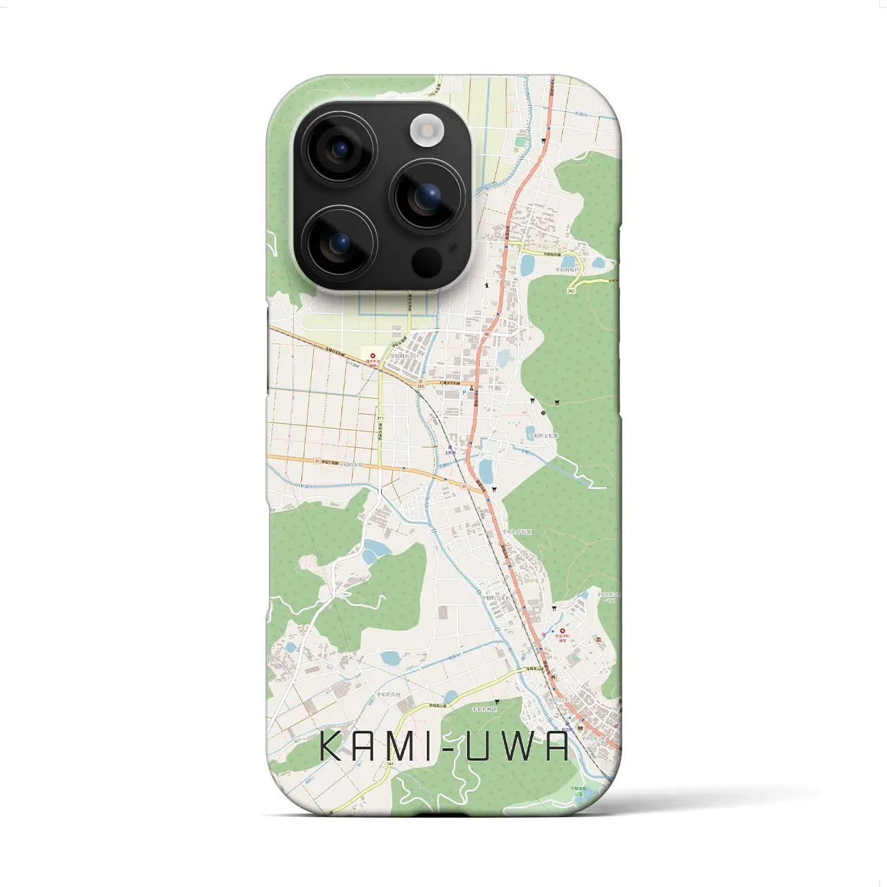 【上宇和(愛媛県)】地図柄iPhoneケース(バックカバータイプ)