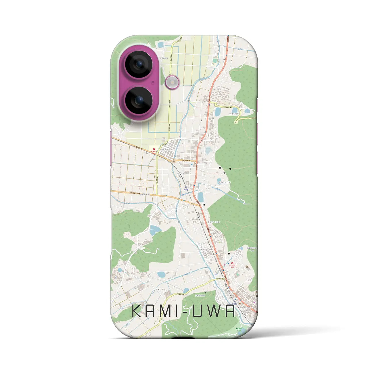 【上宇和(愛媛県)】地図柄iPhoneケース(バックカバータイプ)
