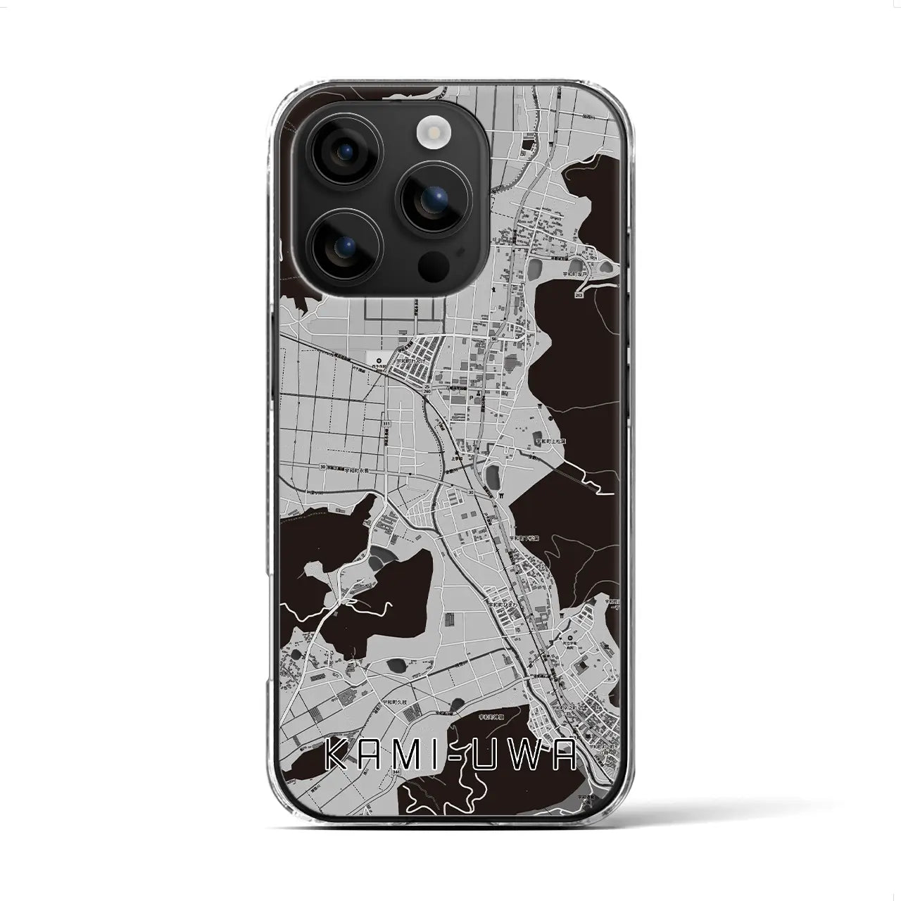 【上宇和(愛媛県)】地図柄iPhoneケース(クリアタイプ)