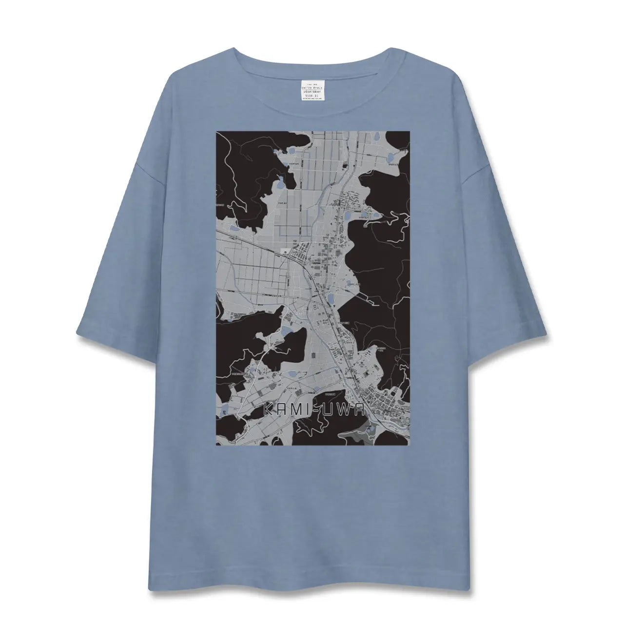 【上宇和(愛媛県)】地図柄ビッグシルエットTシャツ