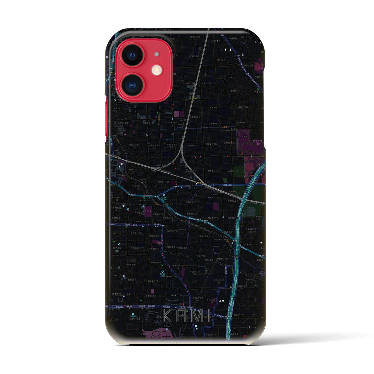 【加美(大阪府)】地図柄iPhoneケース(バックカバータイプ)