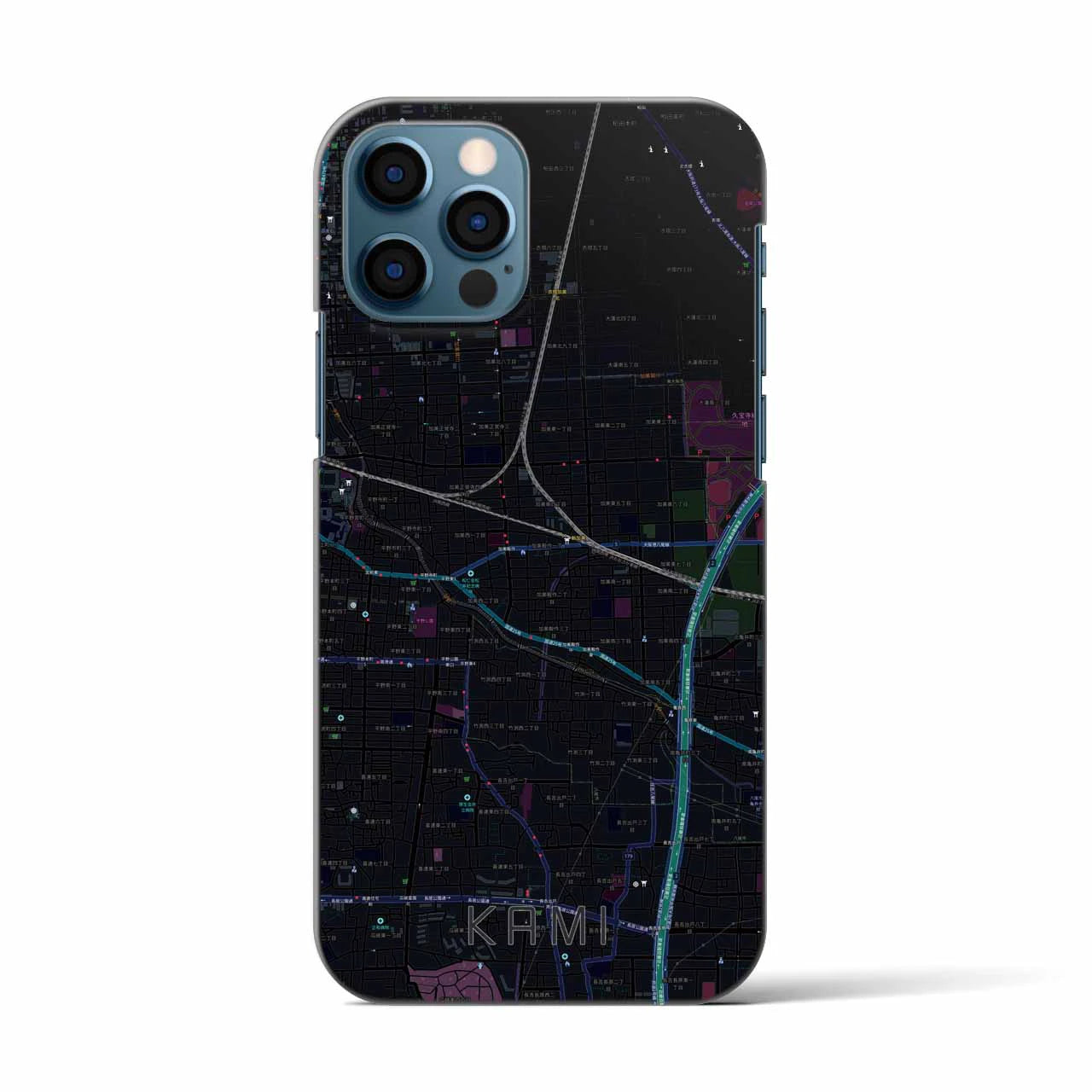 【加美(大阪府)】地図柄iPhoneケース(バックカバータイプ)