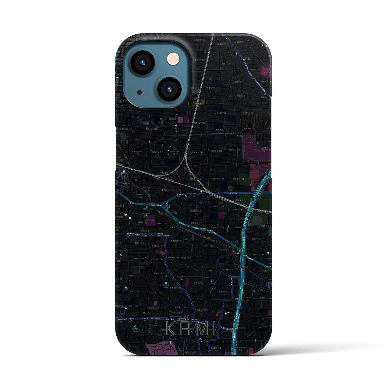 【加美(大阪府)】地図柄iPhoneケース(バックカバータイプ)
