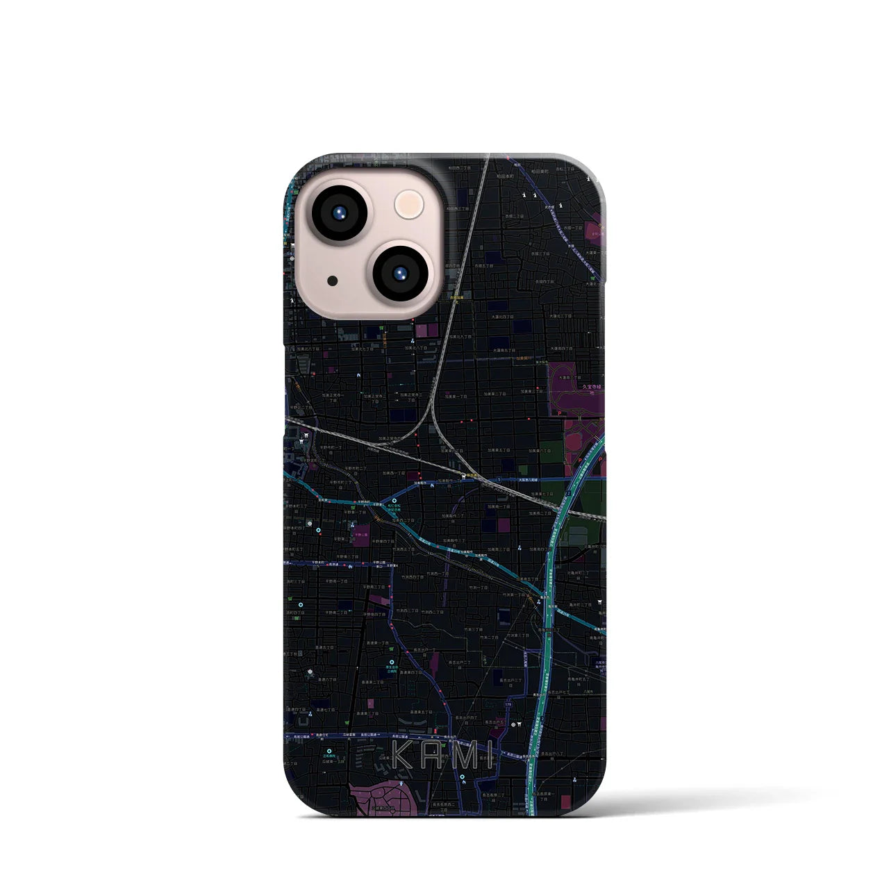 【加美(大阪府)】地図柄iPhoneケース(バックカバータイプ)
