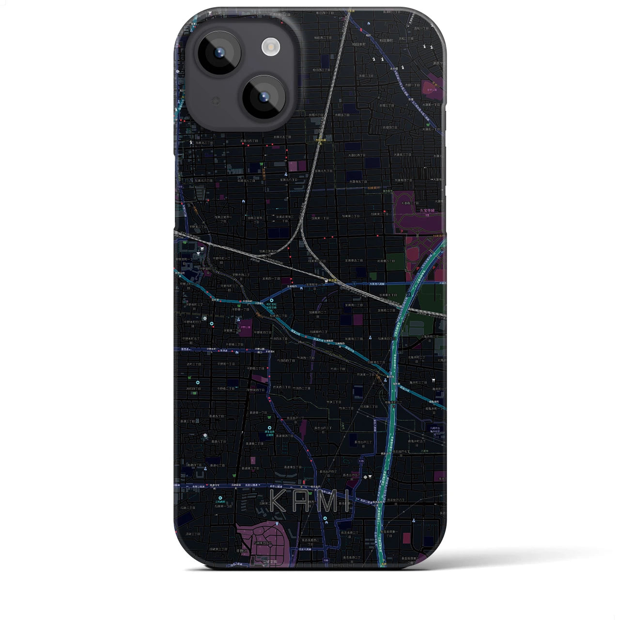 【加美(大阪府)】地図柄iPhoneケース(バックカバータイプ)