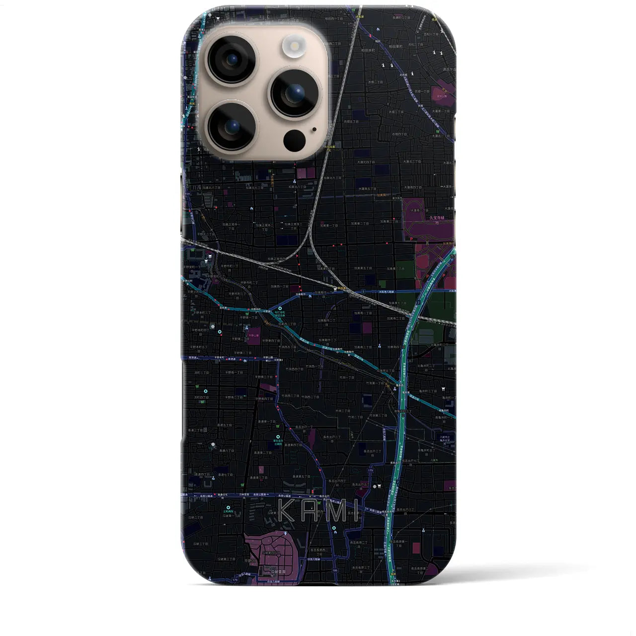 【加美(大阪府)】地図柄iPhoneケース(バックカバータイプ)