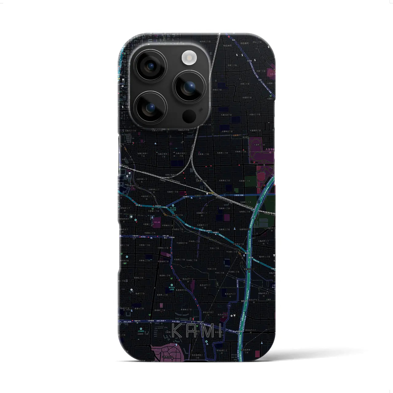 【加美(大阪府)】地図柄iPhoneケース(バックカバータイプ)