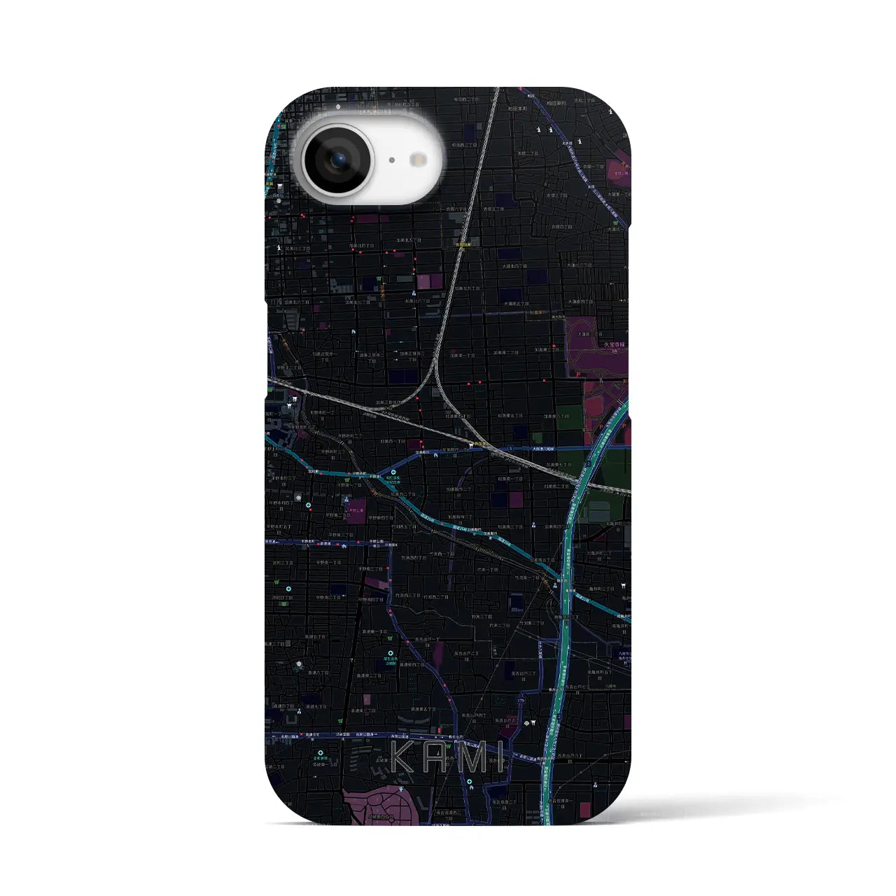 【加美(大阪府)】地図柄iPhoneケース(バックカバータイプ)