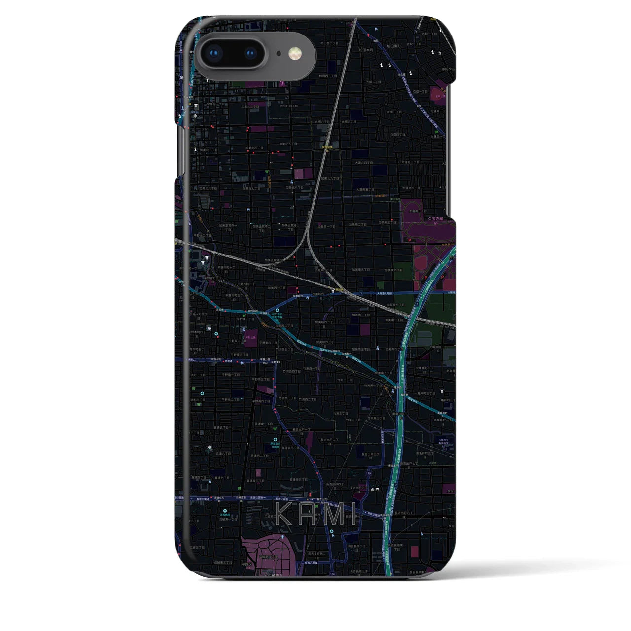 【加美(大阪府)】地図柄iPhoneケース(バックカバータイプ)