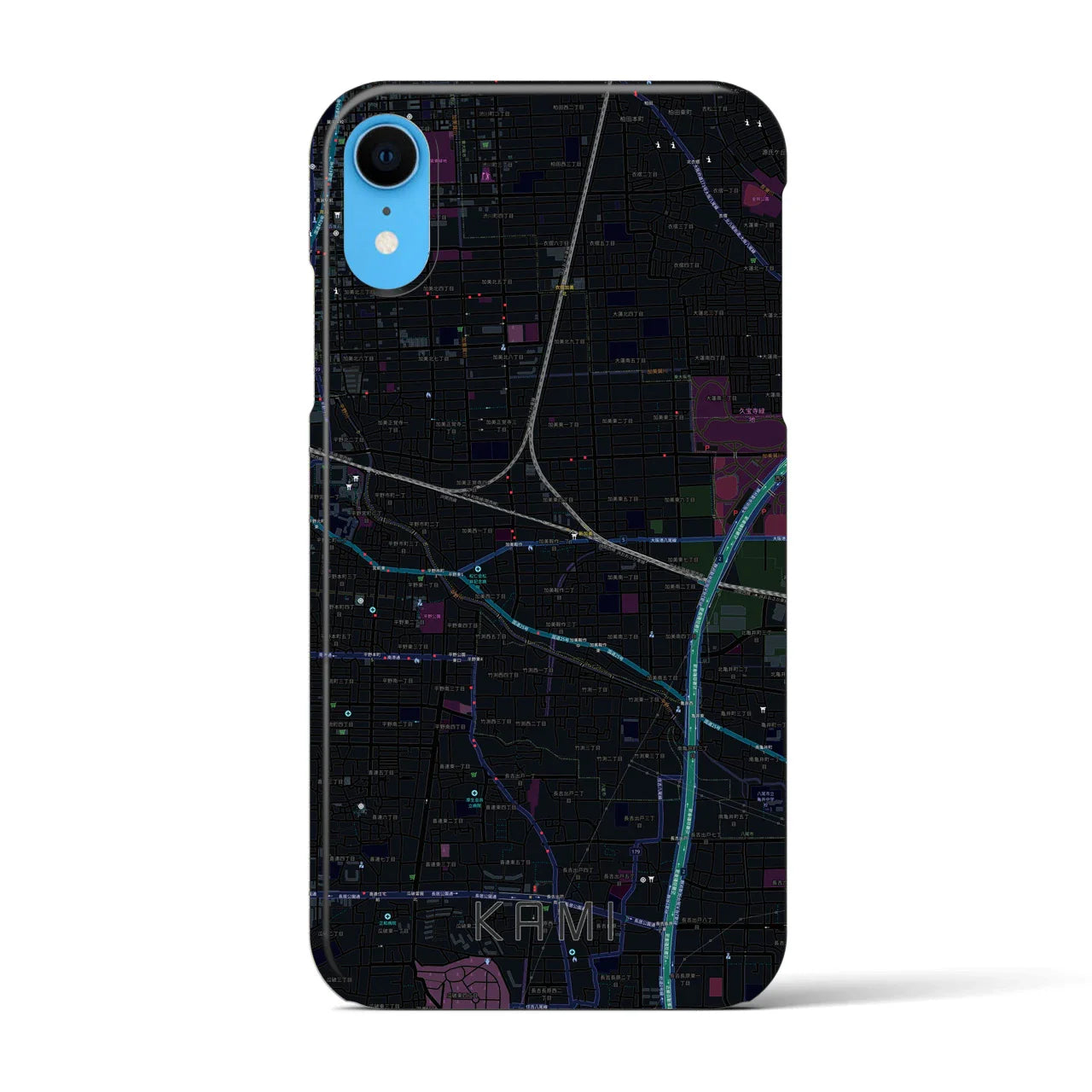 【加美(大阪府)】地図柄iPhoneケース(バックカバータイプ)