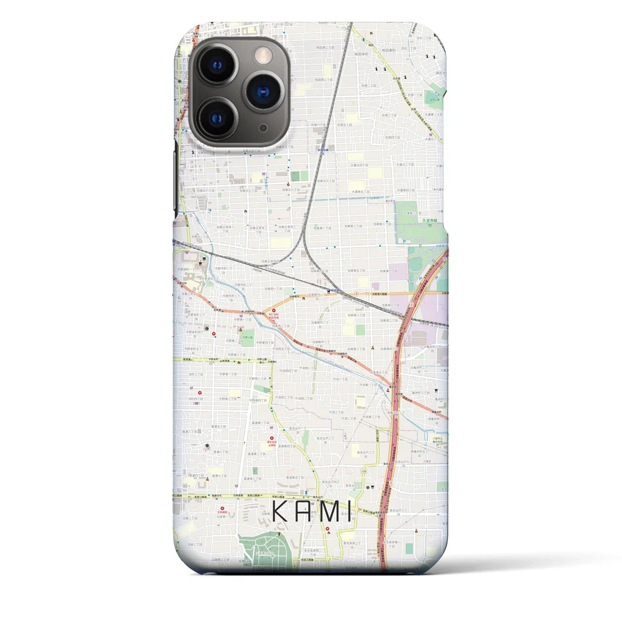 【加美(大阪府)】地図柄iPhoneケース(バックカバータイプ)