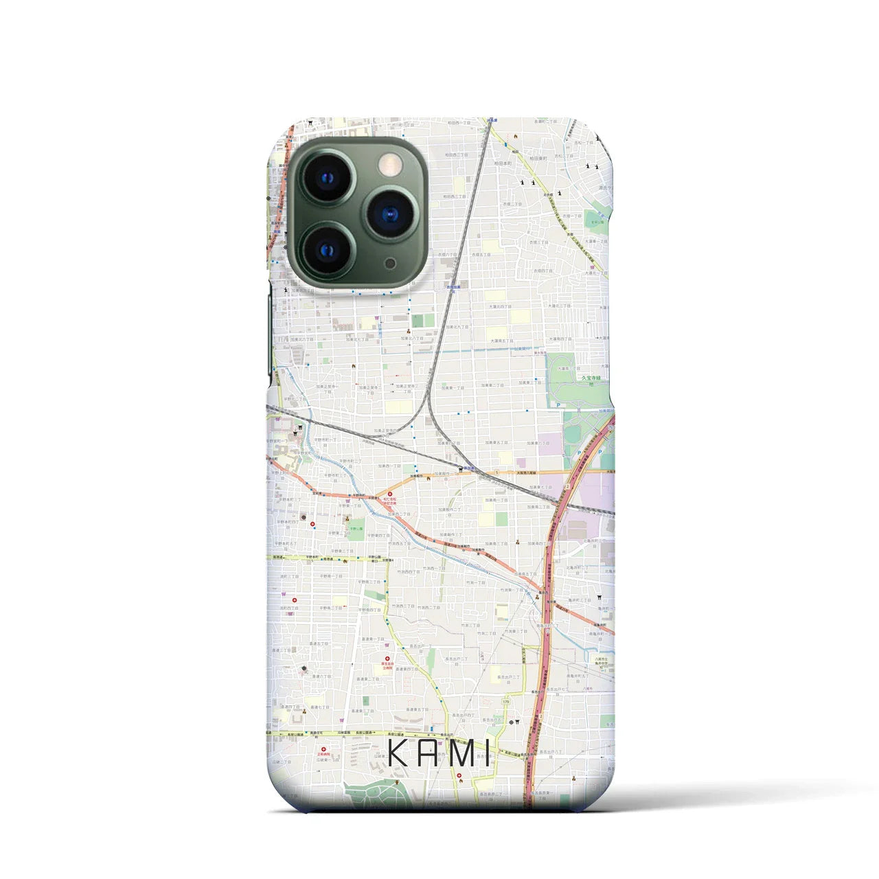 【加美(大阪府)】地図柄iPhoneケース(バックカバータイプ)
