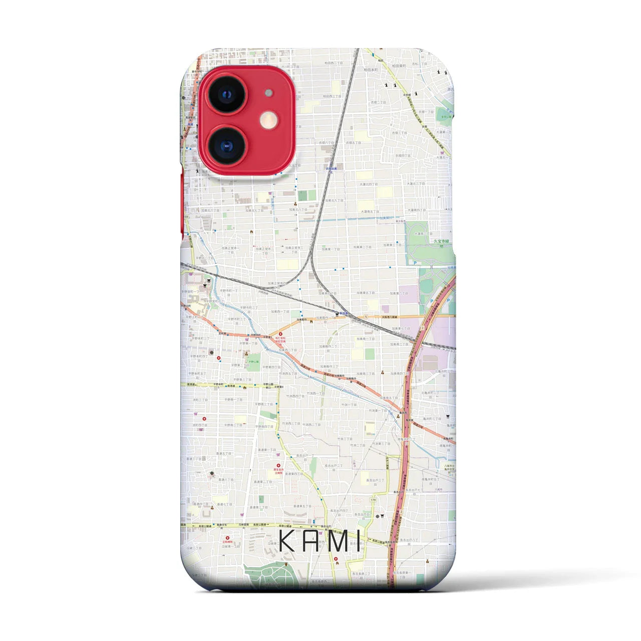 【加美(大阪府)】地図柄iPhoneケース(バックカバータイプ)