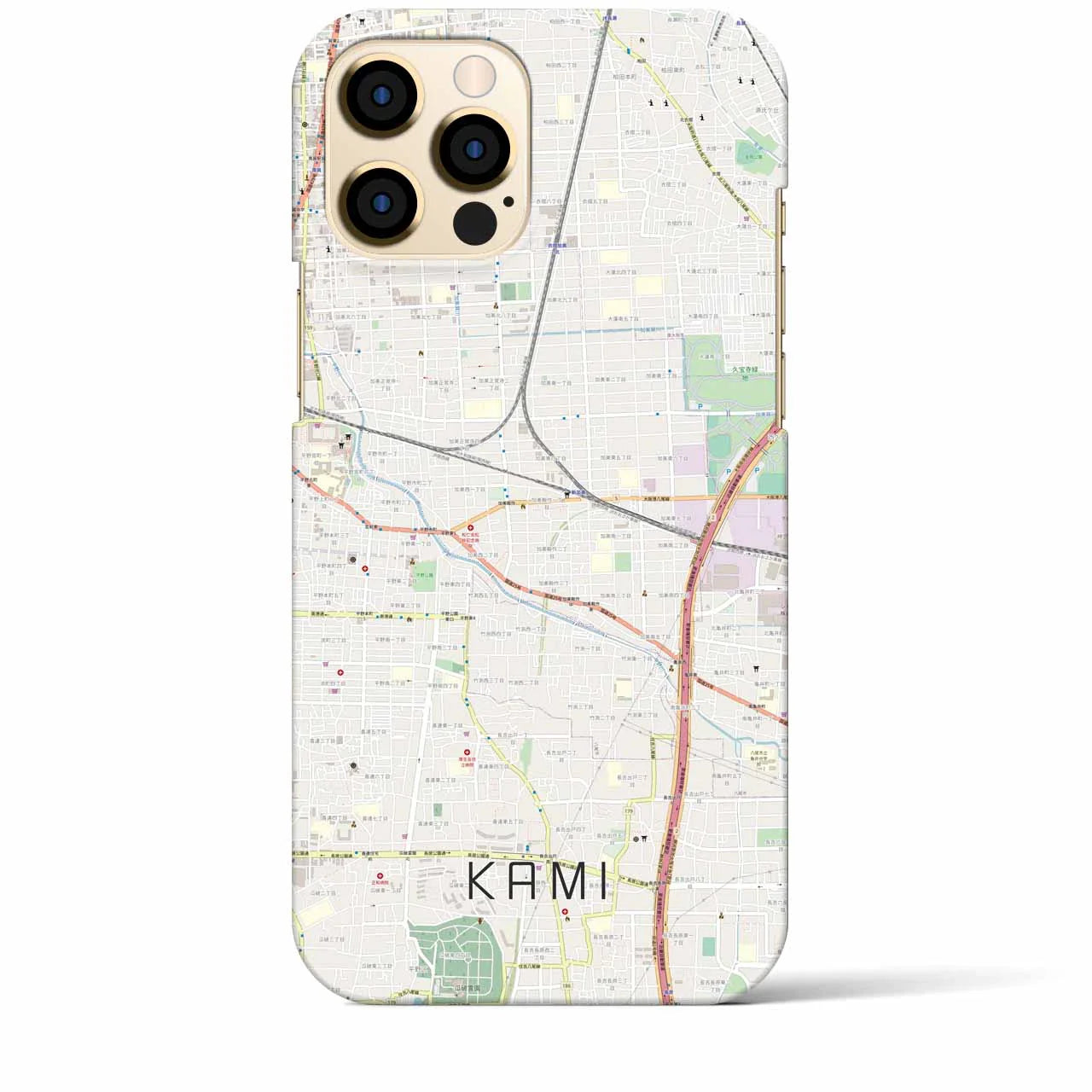 【加美(大阪府)】地図柄iPhoneケース(バックカバータイプ)