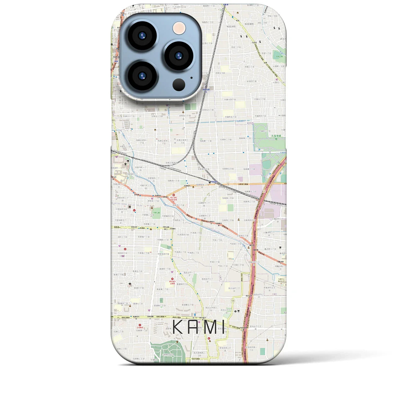 【加美(大阪府)】地図柄iPhoneケース(バックカバータイプ)