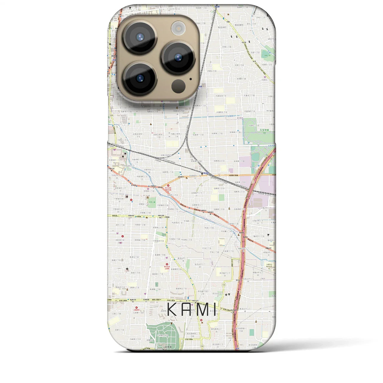 【加美(大阪府)】地図柄iPhoneケース(バックカバータイプ)