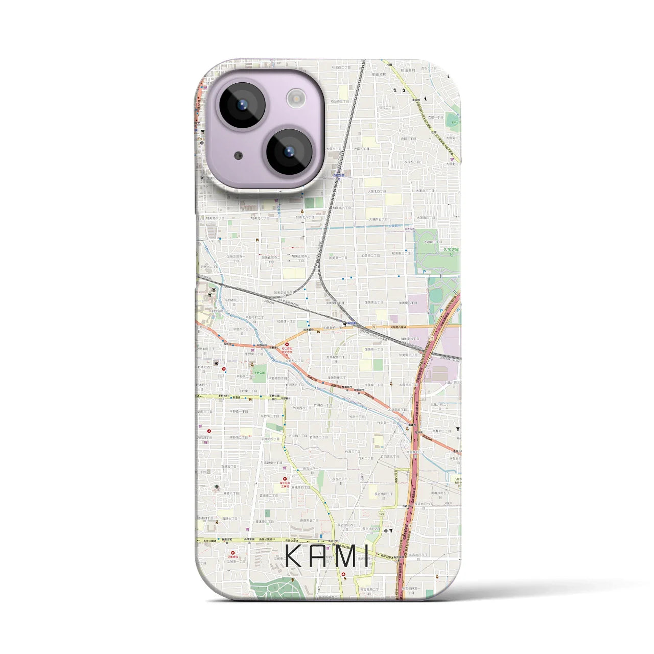 【加美(大阪府)】地図柄iPhoneケース(バックカバータイプ)